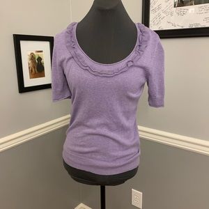 Banana Republic lilac shirt with ruffle